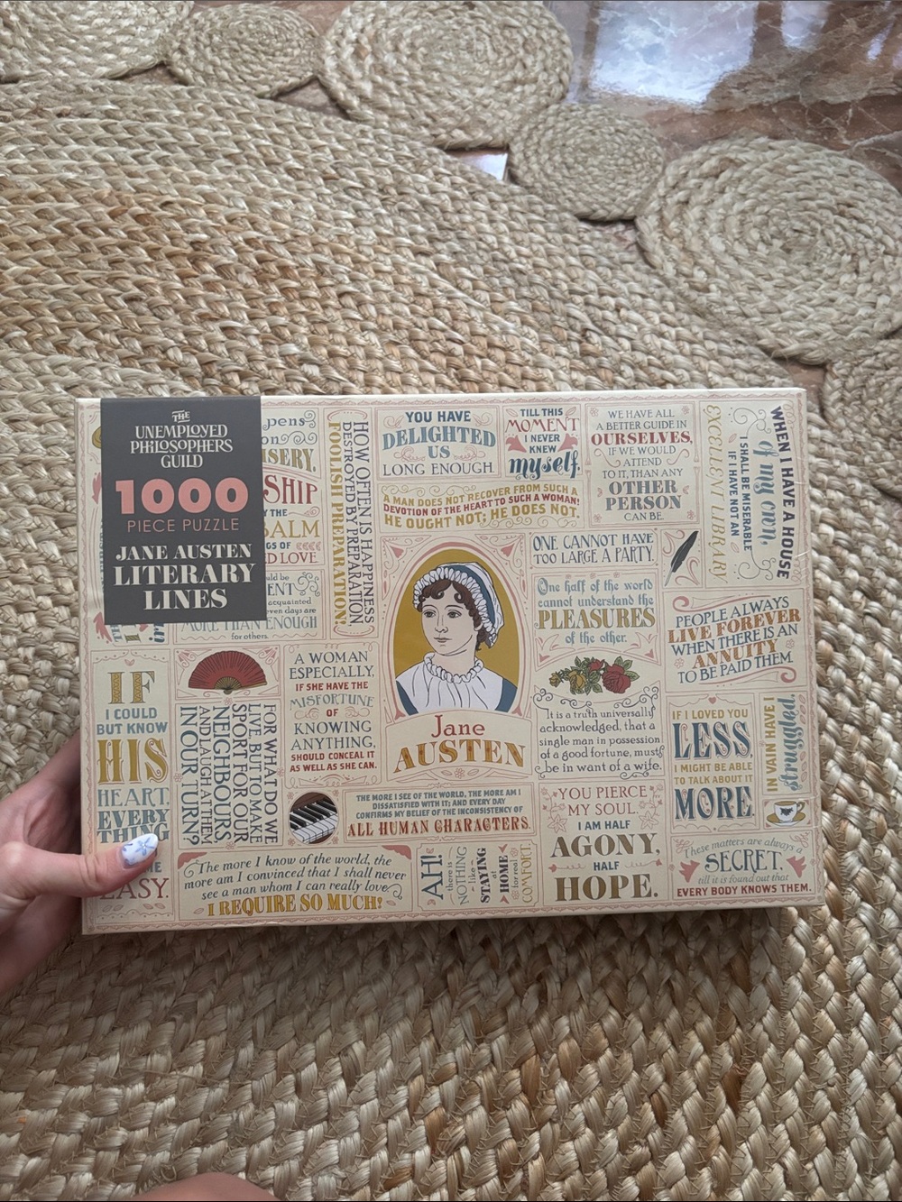 Jane Austen Literary Lines 1000-Piece Puzzle - Cream